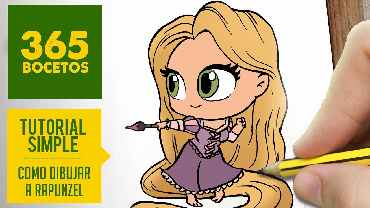 COMO DIBUJAR A RAPUNZEL : Dibujar princesas disney en español - Dibujos  Kawaii faciles, dibujos de A La Princesa Rapunzel De Disney Enredados, como dibujar A La Princesa Rapunzel De Disney Enredados paso a paso