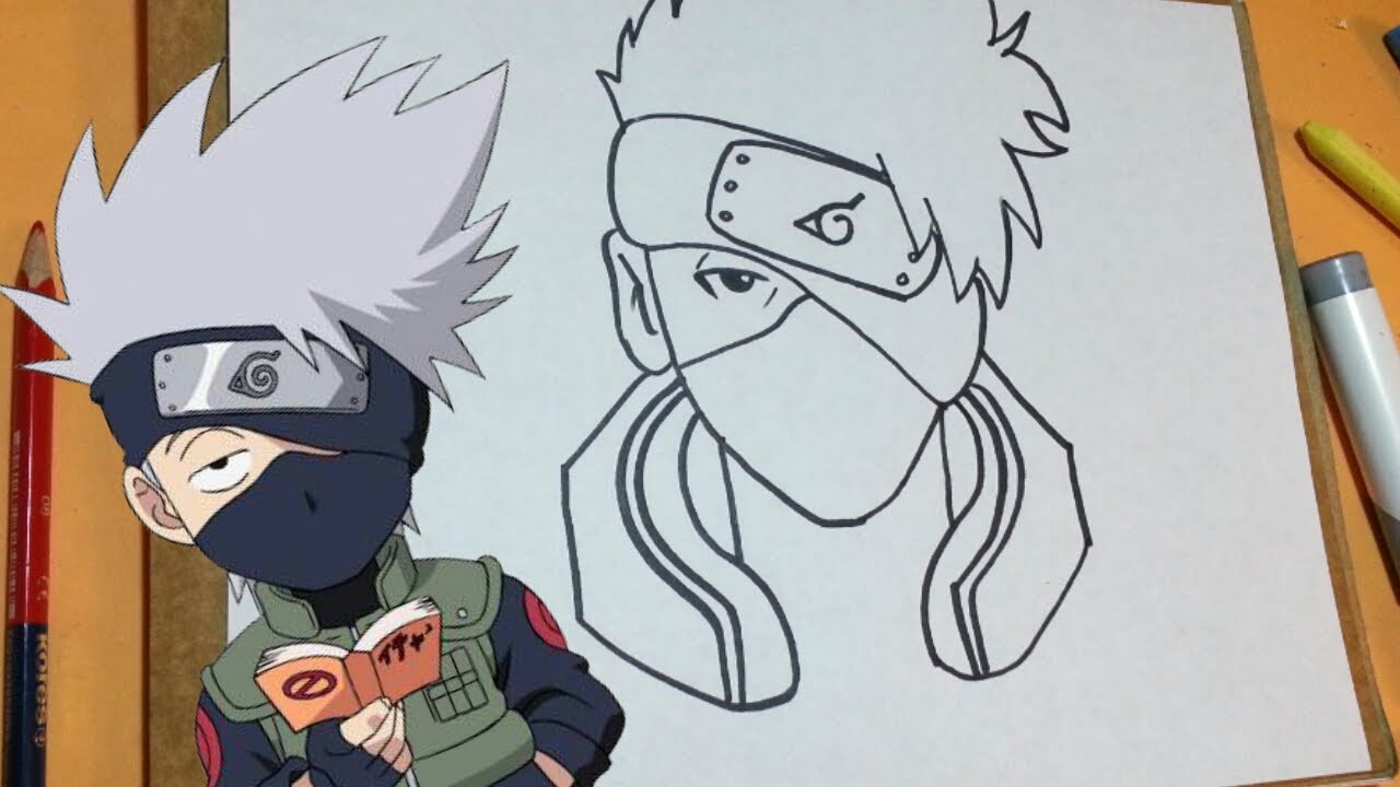 Cómo dibujar a kakashi de NARUTO, dibujos de A Kakashi De Naruto, como dibujar A Kakashi De Naruto paso a paso