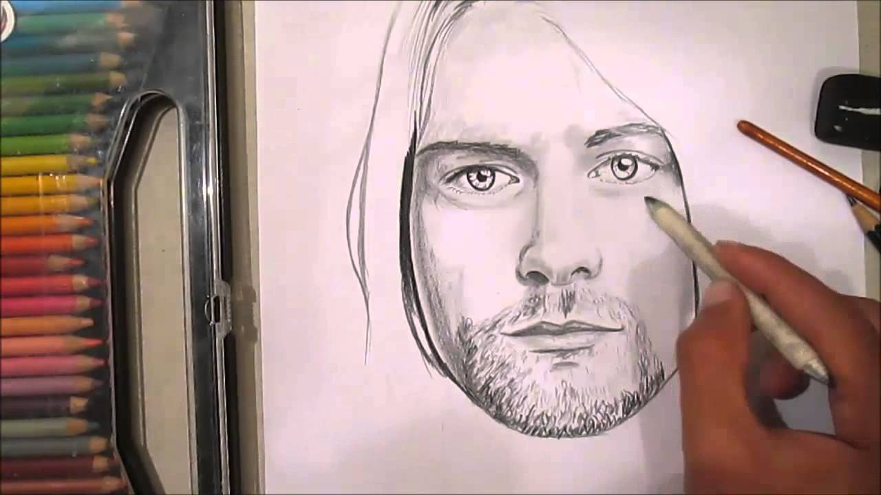 Dibujando a Kurt Cobain (SegundoRetratoSpeed) Noas !, dibujos de A Kurt Cobain, como dibujar A Kurt Cobain paso a paso