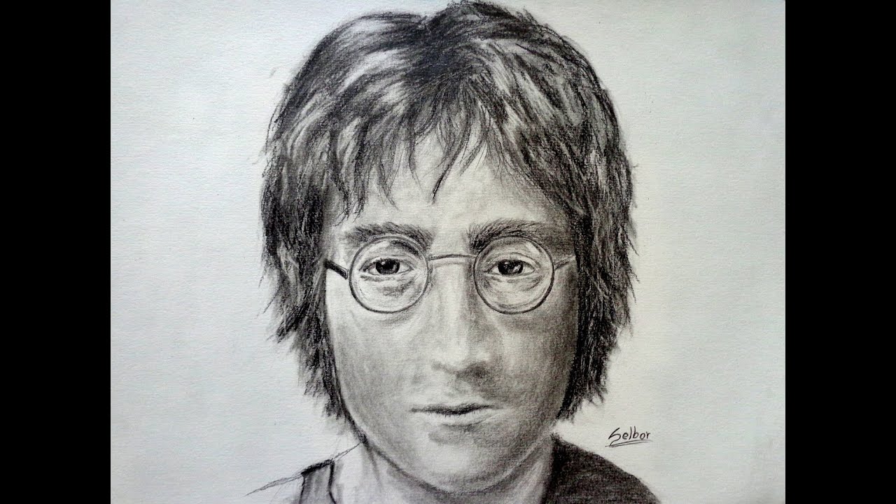 Speed Drawing: John Lennon  Selbor, dibujos de A John Lennon, como dibujar A John Lennon paso a paso