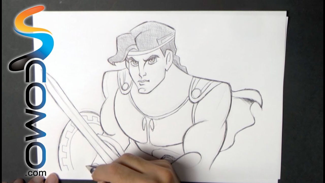 Dibujar a Hércules de Disney, dibujos de A Hercules De Disney, como dibujar A Hercules De Disney paso a paso