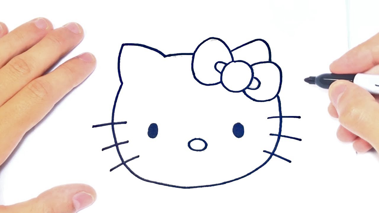 Como dibujar a Hello Kitty, dibujos de A Hello Kitty, como dibujar A Hello Kitty paso a paso