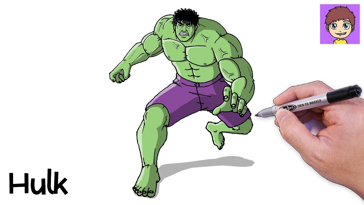 Como Dibujar a HULK Paso a Paso - Dibujos para Dibujar - Dibujos Faciles  Hulk, dibujos de A Hulk, como dibujar A Hulk paso a paso