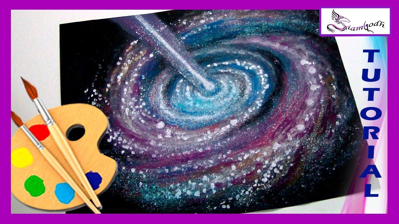 How to draw and paint a Galaxy and Space Stardust, dibujos de Una Galaxia, como dibujar Una Galaxia paso a paso