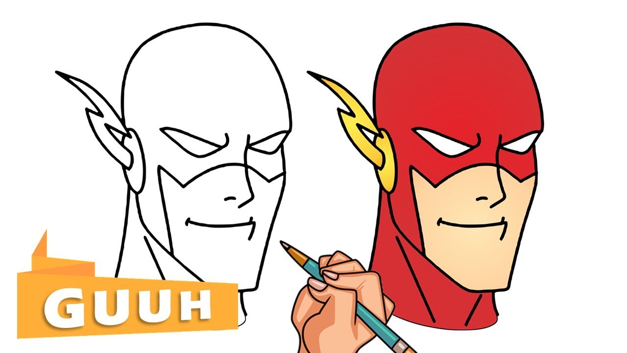 COMO DIBUJAR A FLASH DE LA LIGA DE LA JUSTICIA, dibujos de A Flash, como dibujar A Flash paso a paso