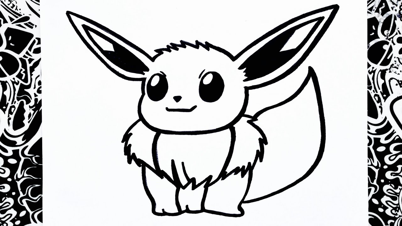 como dibujar a eevee  how to draw eevee, dibujos de A Eevee De Pokémon, como dibujar A Eevee De Pokémon paso a paso