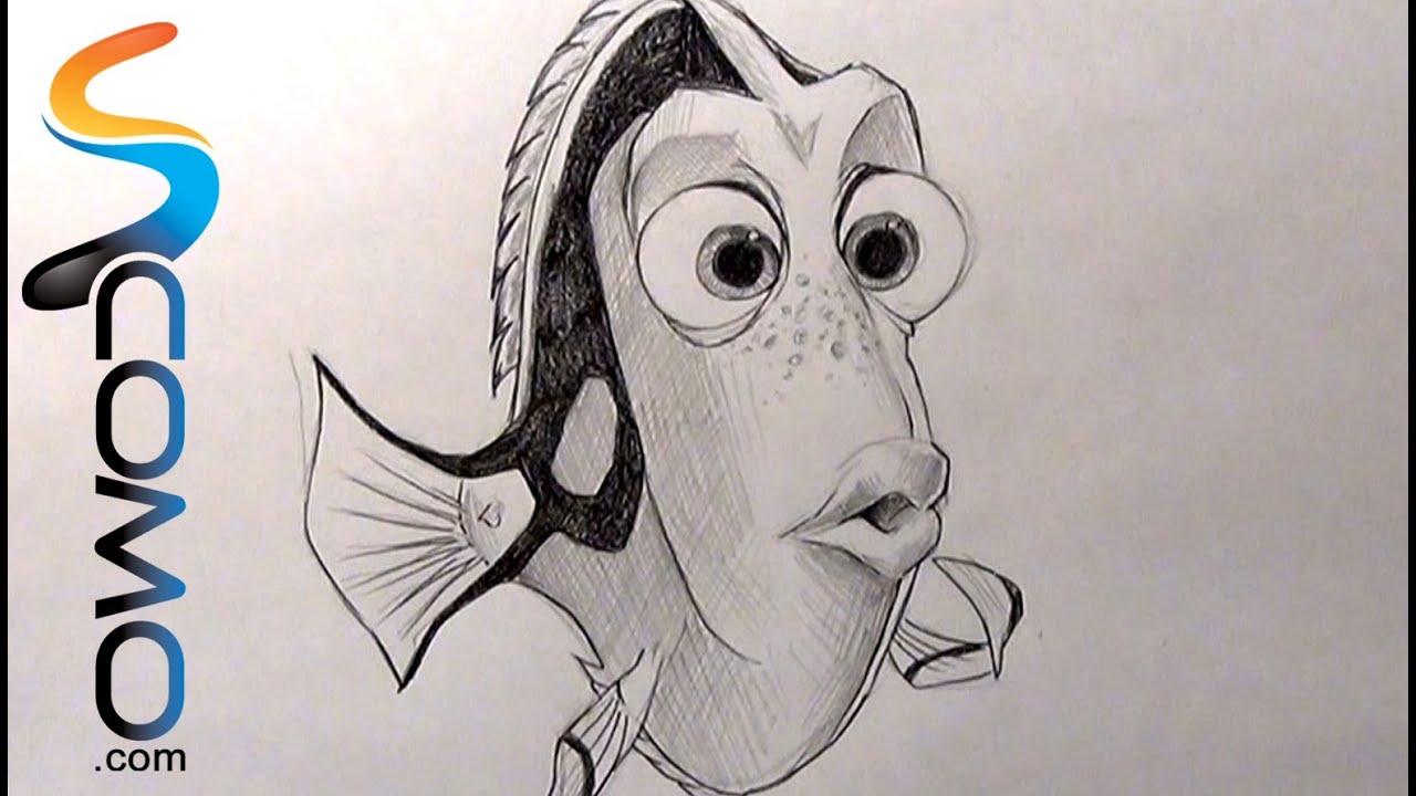 Dibujar a Dory de Buscando a Nemo, dibujos de A Dory De Buscando A Nemo, como dibujar A Dory De Buscando A Nemo paso a paso