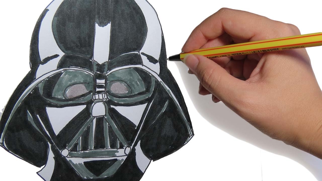 COMO DIBUJAR A DARTH VADER DE STAR WARS PASO A PASO: facil a lapiz, dibujos de A Darth Vader De Star Wars, como dibujar A Darth Vader De Star Wars paso a paso