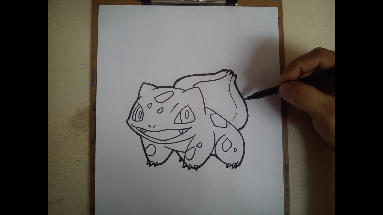 COMO DIBUJAR A BULBASAUR - POKEMON GO  how to draw bulbasaur - pokemon go, dibujos de A Bulbasaur De Pokémon Go, como dibujar A Bulbasaur De Pokémon Go paso a paso
