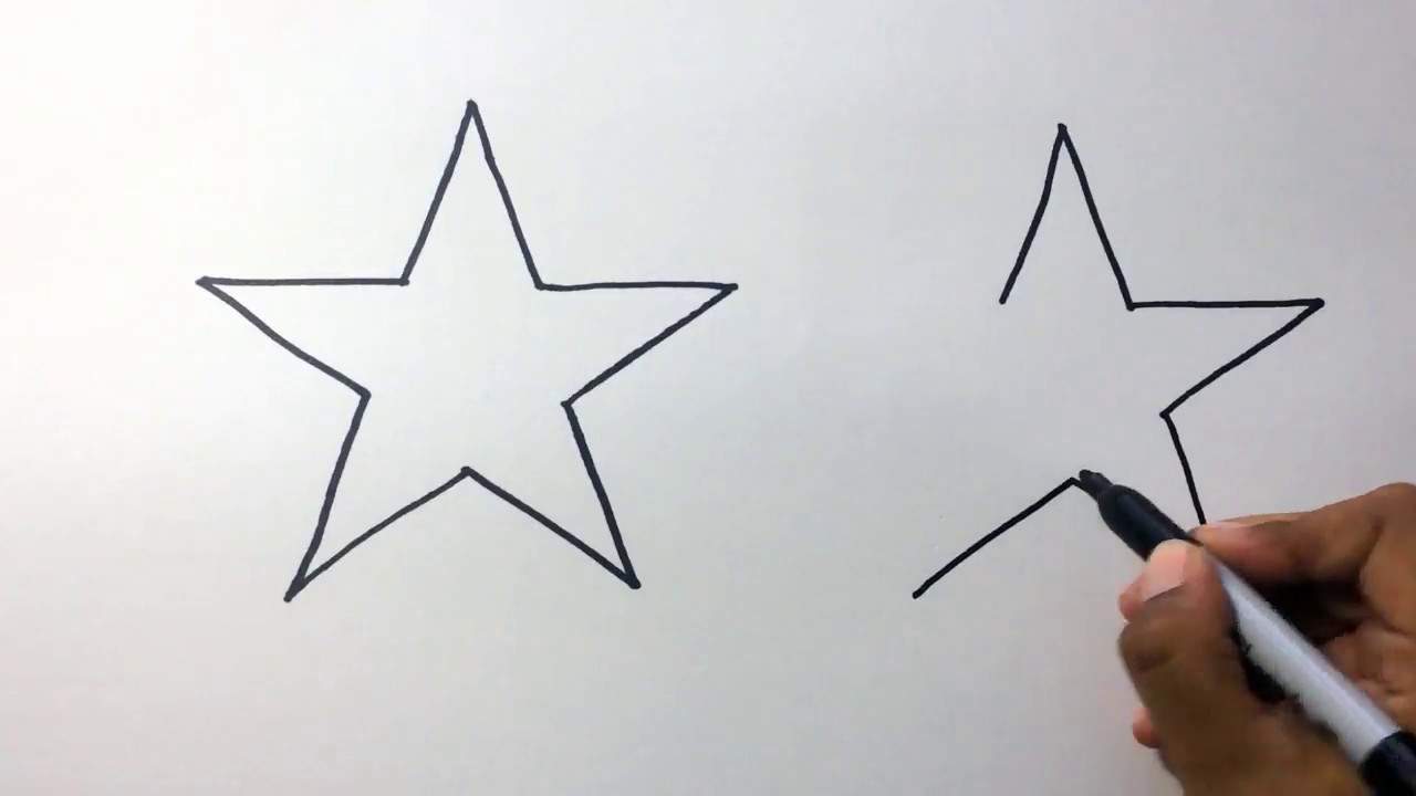 Como hacer Estrellas FACIL!! 👈⭐⭐How to draw and color stars ⭐⭐, dibujos de Una Estrella, como dibujar Una Estrella paso a paso