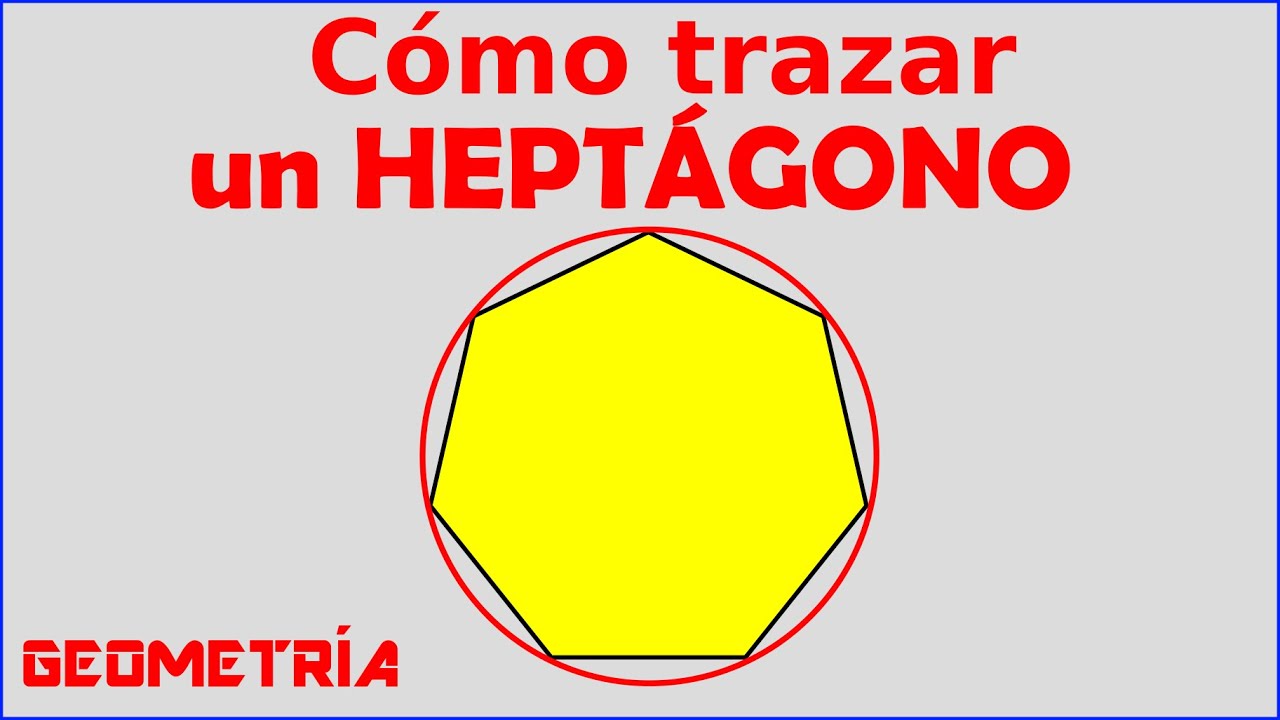 Como trazar un heptagono, dibujos de 7 Lados Un Heptágono, como dibujar 7 Lados Un Heptágono paso a paso