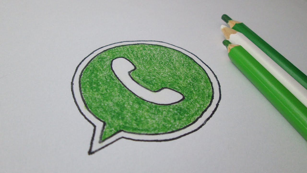 Cómo dibujar el logotipo de WhatsApp, dibujos de Whatsapp, como dibujar Whatsapp paso a paso