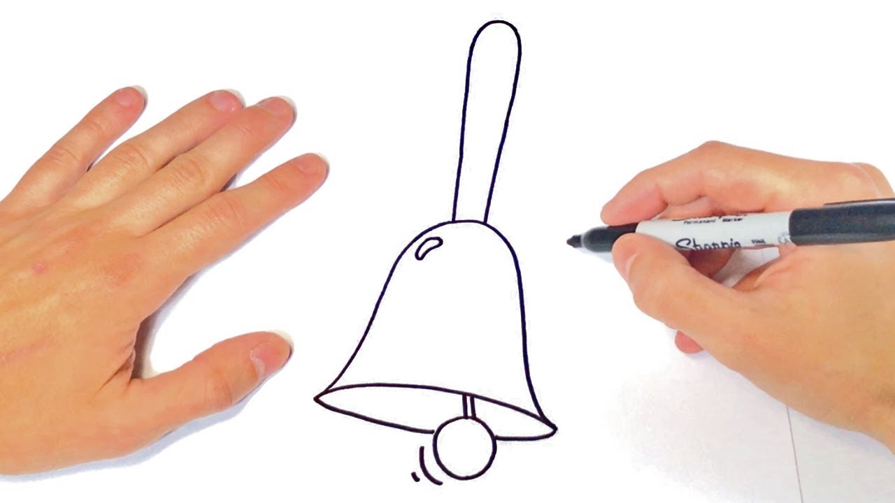 Cómo dibujar una Campana  Dibujo Fácil de Campana, dibujos de Una Campana, como dibujar Una Campana paso a paso