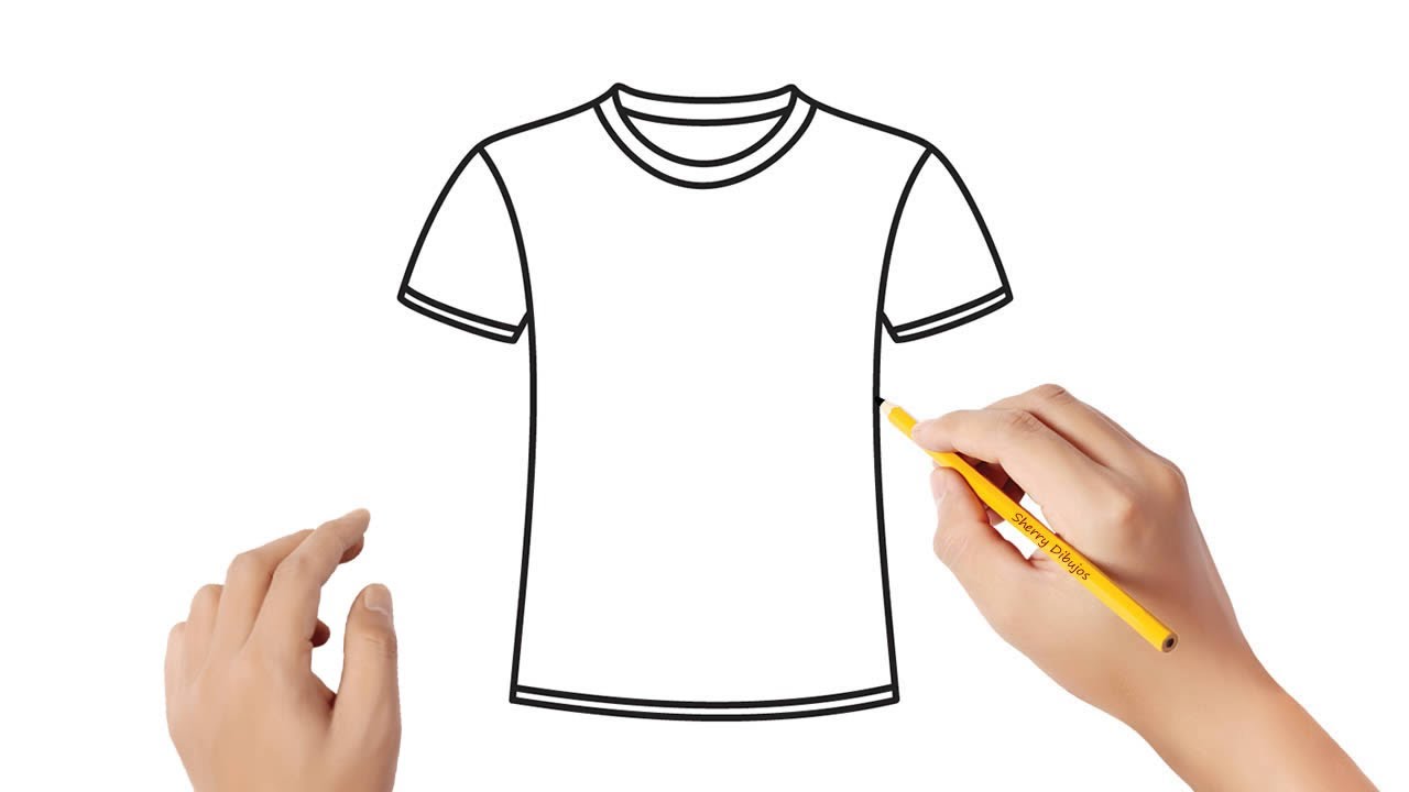 Cómo dibujar una camiseta  Dibujos sencillos, dibujos de Una Camisa, como dibujar Una Camisa paso a paso
