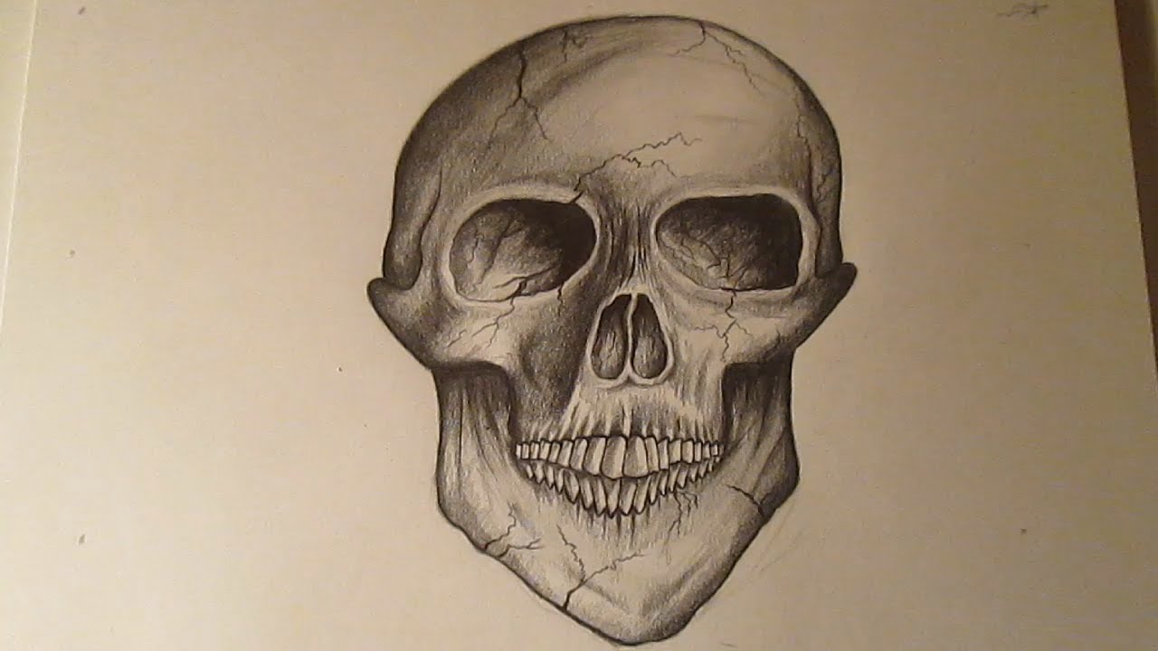 Cómo dibujar una calavera realista a lápiz paso a paso  dibujos de  calaveras - How to Draw a Skull, dibujos de Una Calavera A Lápiz, como dibujar Una Calavera A Lápiz paso a paso
