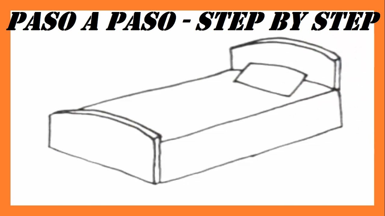 Como dibujar una Cama paso a paso l How to draw a Bed step by step, dibujos de Una Cama, como dibujar Una Cama paso a paso