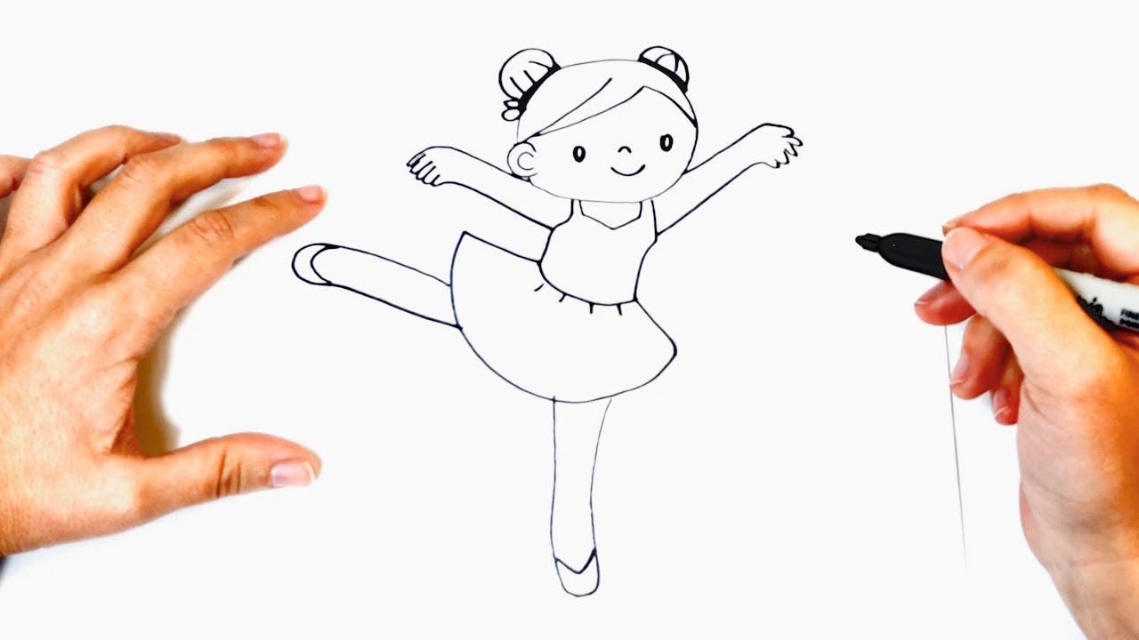 Cómo dibujar una Bailarina paso a paso  Dibujos Fáciles, dibujos de Una Bailarina, como dibujar Una Bailarina paso a paso