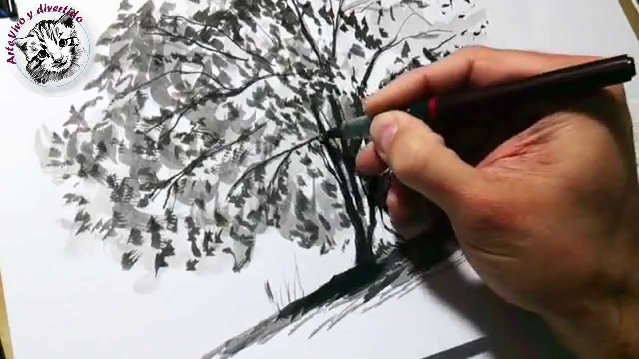 Como Dibujar con Tinta: Dar sombra  textura y efectos con tinta -, dibujos de Con Tinta China, como dibujar Con Tinta China paso a paso