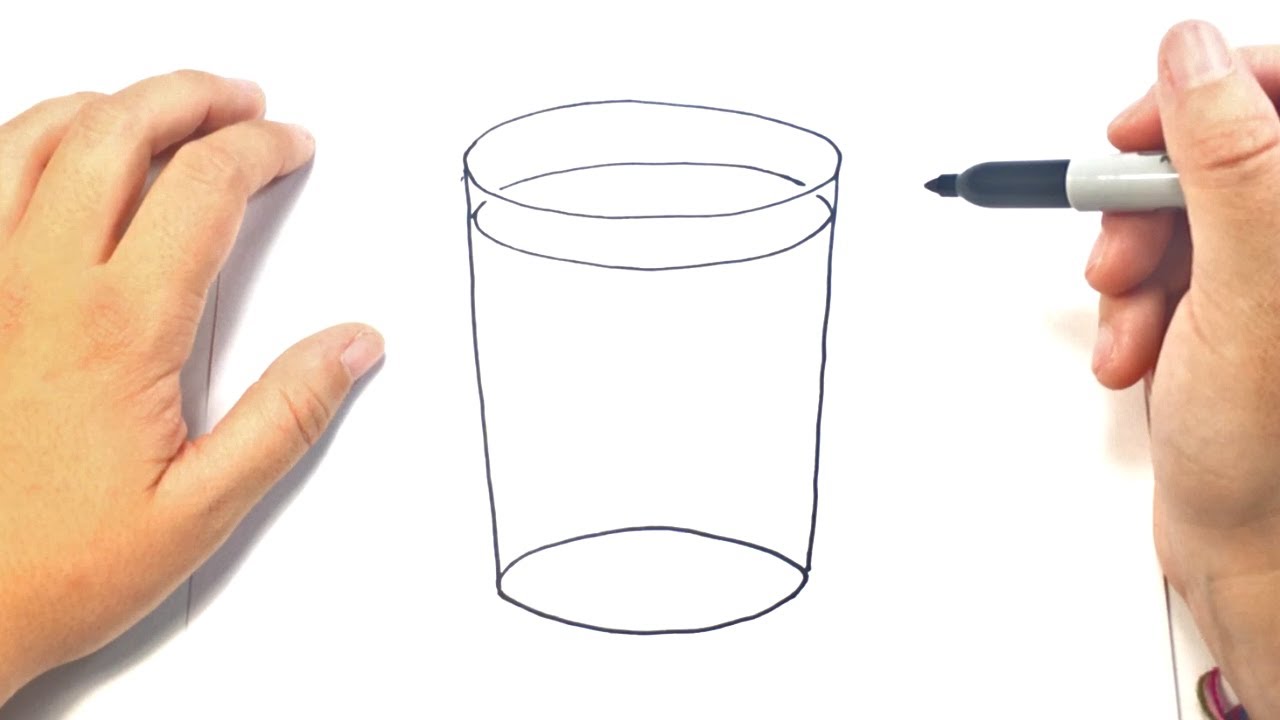Como dibujar un Vaso paso a paso  Dibujo facil de Vaso, dibujos de Un Vaso, como dibujar Un Vaso paso a paso