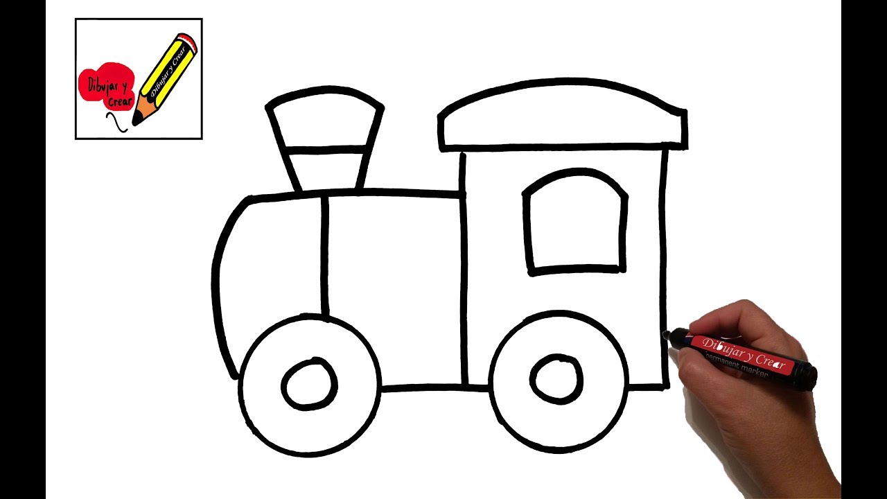 Como Dibujar un Tren  -, dibujos de Un Tren, como dibujar Un Tren paso a paso