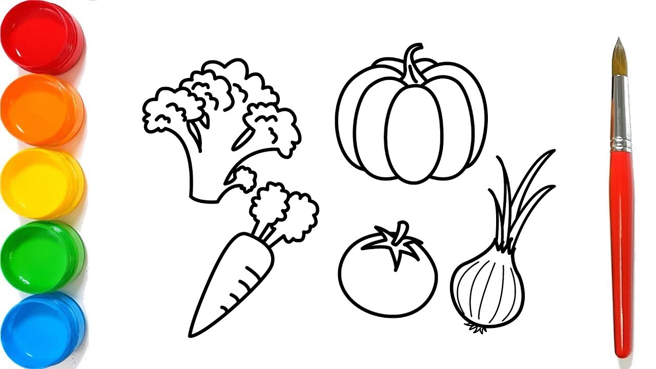 Como Dibujar Frutas y Verduras Para Niños  Dibujos para dibujar, dibujos de Verduras, como dibujar Verduras paso a paso