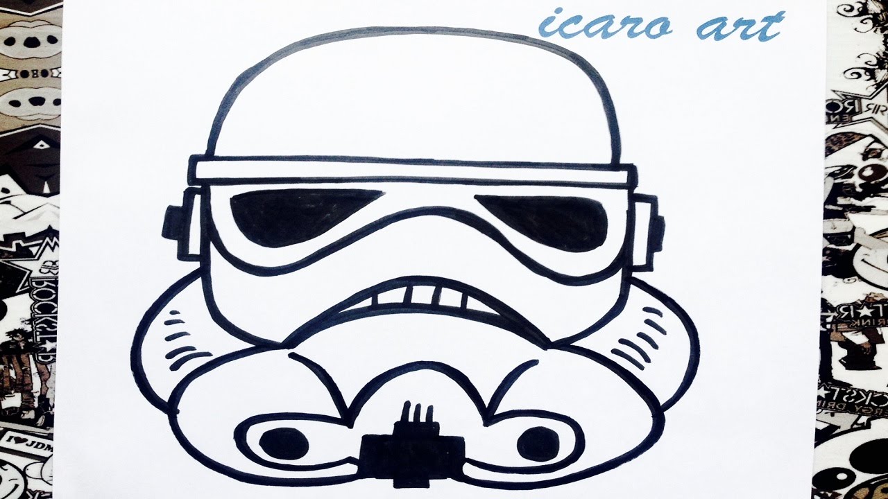 Dibujalo tú: COMO DIBUJAR UN STORMTROOPER STARWARS PT - 1, dibujos de Un Stormtrooper De Star Wars, como dibujar Un Stormtrooper De Star Wars paso a paso