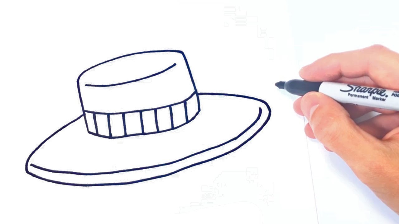 Cómo dibujar un Sombrero Paso a Paso  Dibujo de Sombrero, dibujos de Un Sombrero, como dibujar Un Sombrero paso a paso