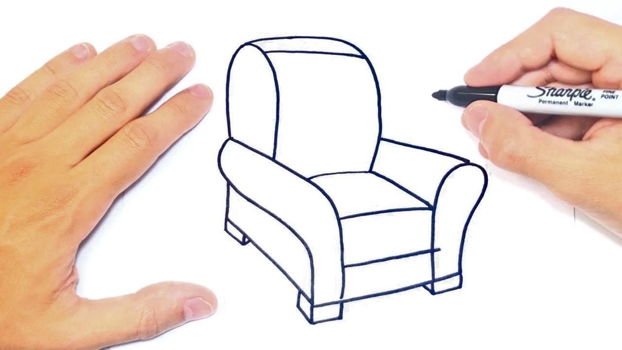 Cómo dibujar un Sofa Paso a Paso  Dibujo de Sofa, dibujos de Un Sofá, como dibujar Un Sofá paso a paso