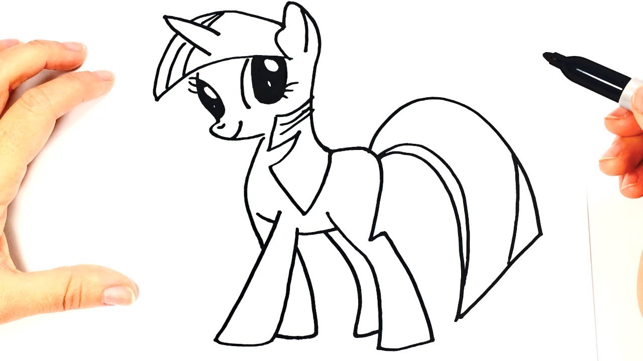 Cómo dibujar a My Little Pony paso a paso, dibujos de Un Pony, como dibujar Un Pony paso a paso