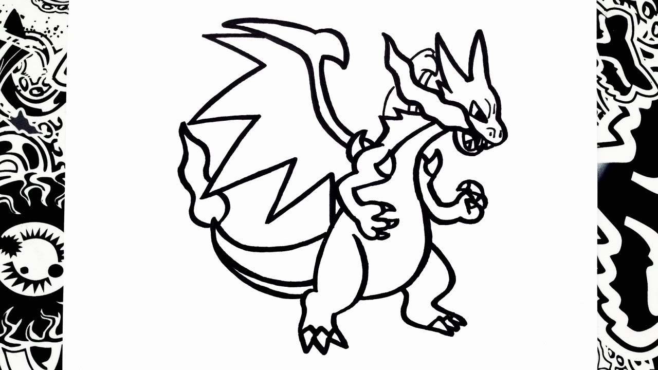 Dibujo de Mega Charizard X (Arte Digital) — Steemit, dibujos de Un Pokémon Mega Charizard X, como dibujar Un Pokémon Mega Charizard X paso a paso