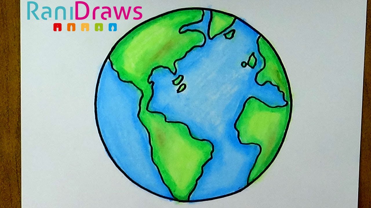 Cómo dibujar al PLANETA TIERRA con óleo pastel- Nivel: fácil, dibujos de Un Planeta, como dibujar Un Planeta paso a paso