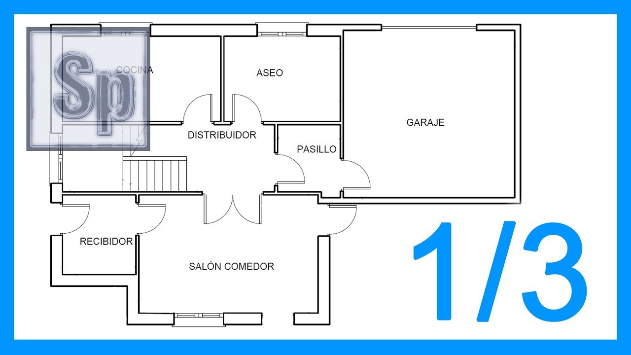 Autocad - 13 Dibujar el plano de una casa paso a paso en Autocad -  Tutorial  en español HD, dibujos de Un Plano De Una Casa, como dibujar Un Plano De Una Casa paso a paso