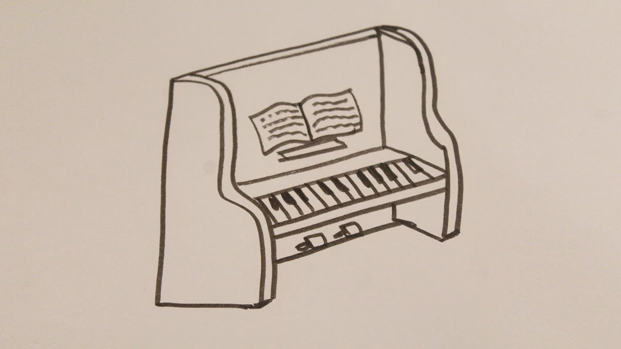 Como dibujar un piano, dibujos de Un Piano, como dibujar Un Piano paso a paso