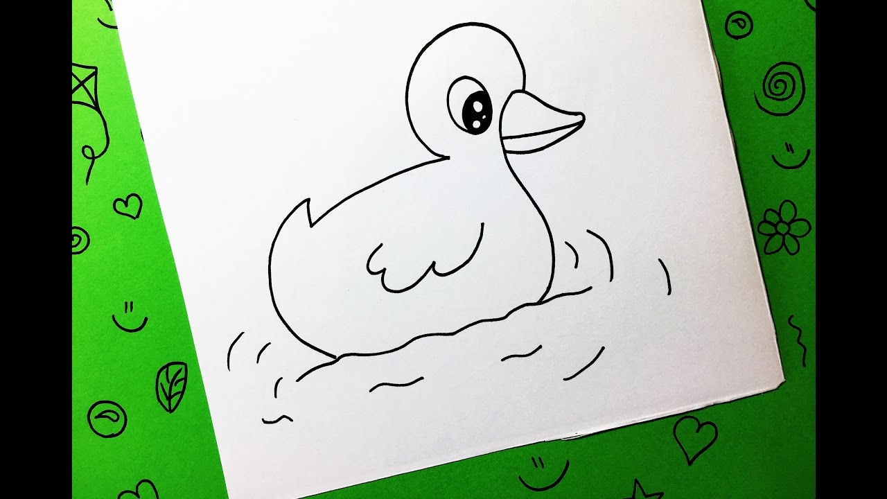 Cómo Dibujar un Pato Paso a Paso (Fácil y Rápido)  How to Draw a Duck, dibujos de Un Pato, como dibujar Un Pato paso a paso