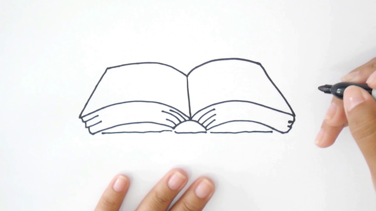 ¿Cómo Dibujar un LIBRO ABIERTO? - Dibujo de Libro Abierto, dibujos de Un Libro Abierto, como dibujar Un Libro Abierto paso a paso