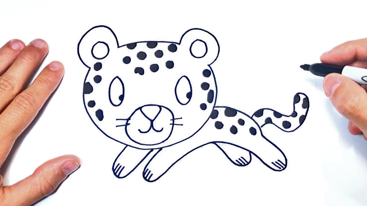 Cómo dibujar un Leopardo Paso a Paso  Dibujo de Leopardo, dibujos de Un Leopardo, como dibujar Un Leopardo paso a paso