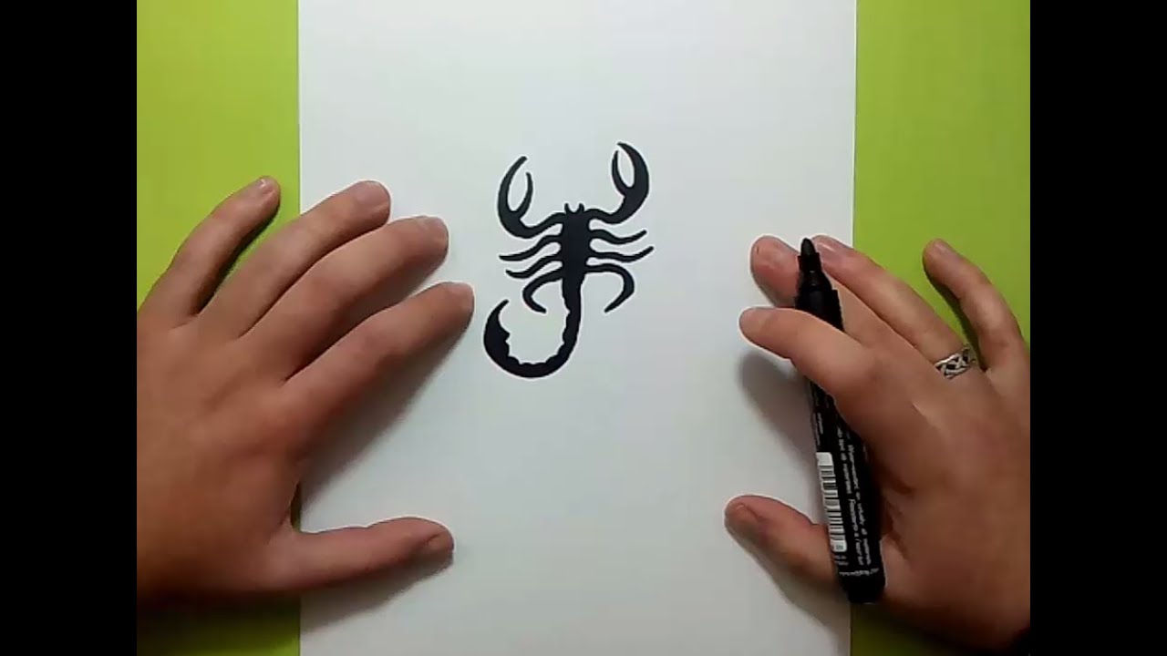 Como dibujar un escorpion paso a paso  How to draw a scorpion, dibujos de Un Escorpión, como dibujar Un Escorpión paso a paso