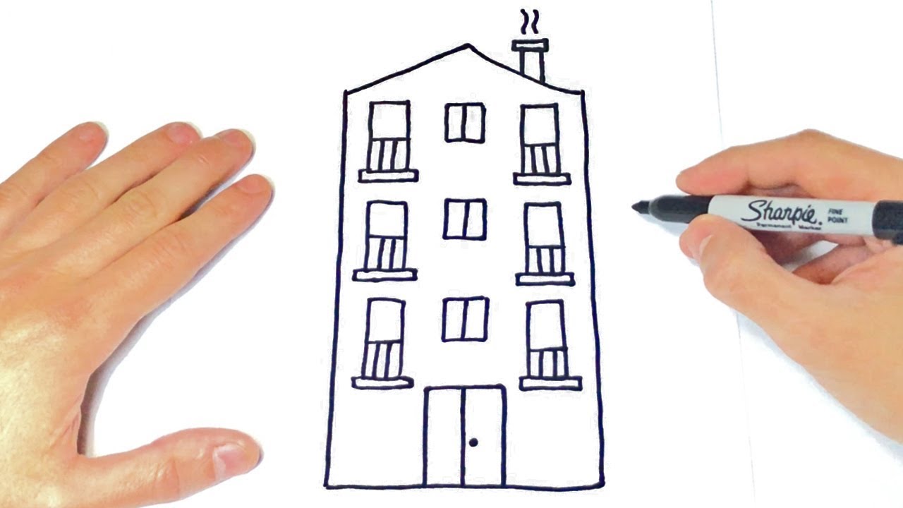 Cómo dibujar un Edificio Paso a Paso  Dibujo de Edificio, dibujos de Un Edificio, como dibujar Un Edificio paso a paso