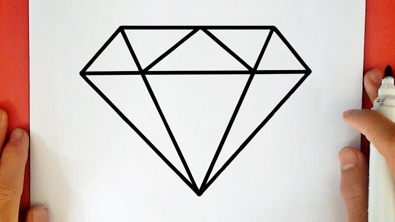 COMO DIBUJAR UN DIAMANTE, dibujos de Un Diamante, como dibujar Un Diamante paso a paso