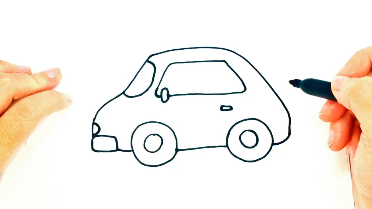 Cómo dibujar un Coche o Carro Fácil  Dibujo fácil de Coche o Carro, dibujos de Un Cotxe, como dibujar Un Cotxe paso a paso