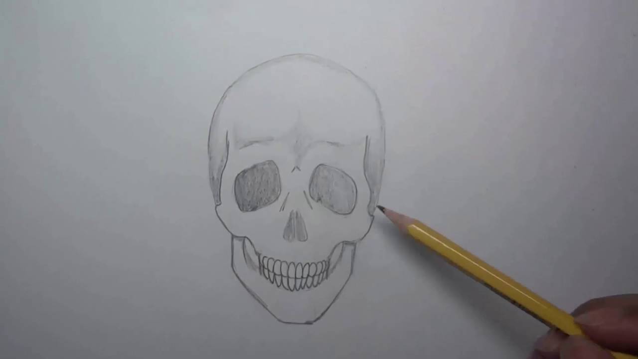 Como dibujar un craneo dese figuras basicas sencillas, dibujos de Un Cráneo, como dibujar Un Cráneo paso a paso