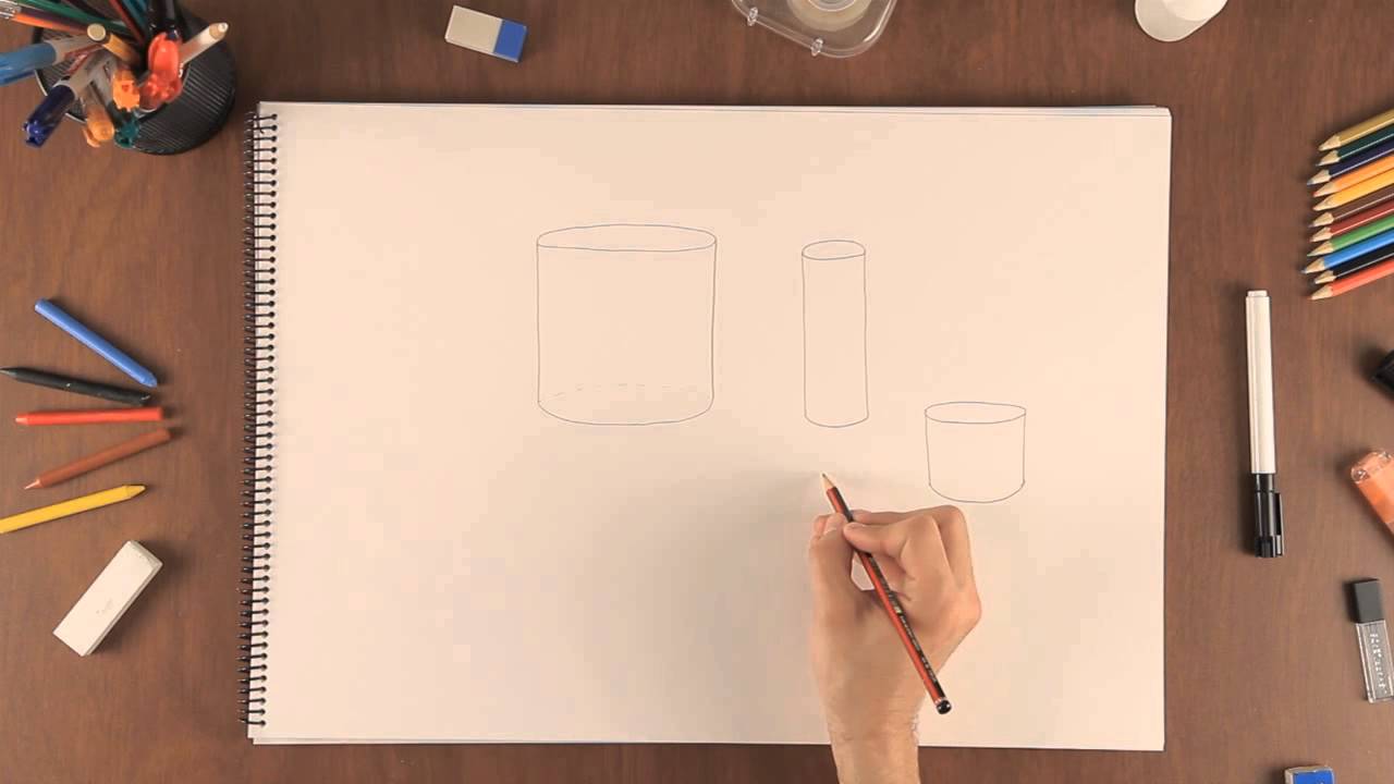 Cómo dibujar cilindros en perspectiva : Aprende a dibujar como un  profesional, dibujos de Un Cilindro, como dibujar Un Cilindro paso a paso