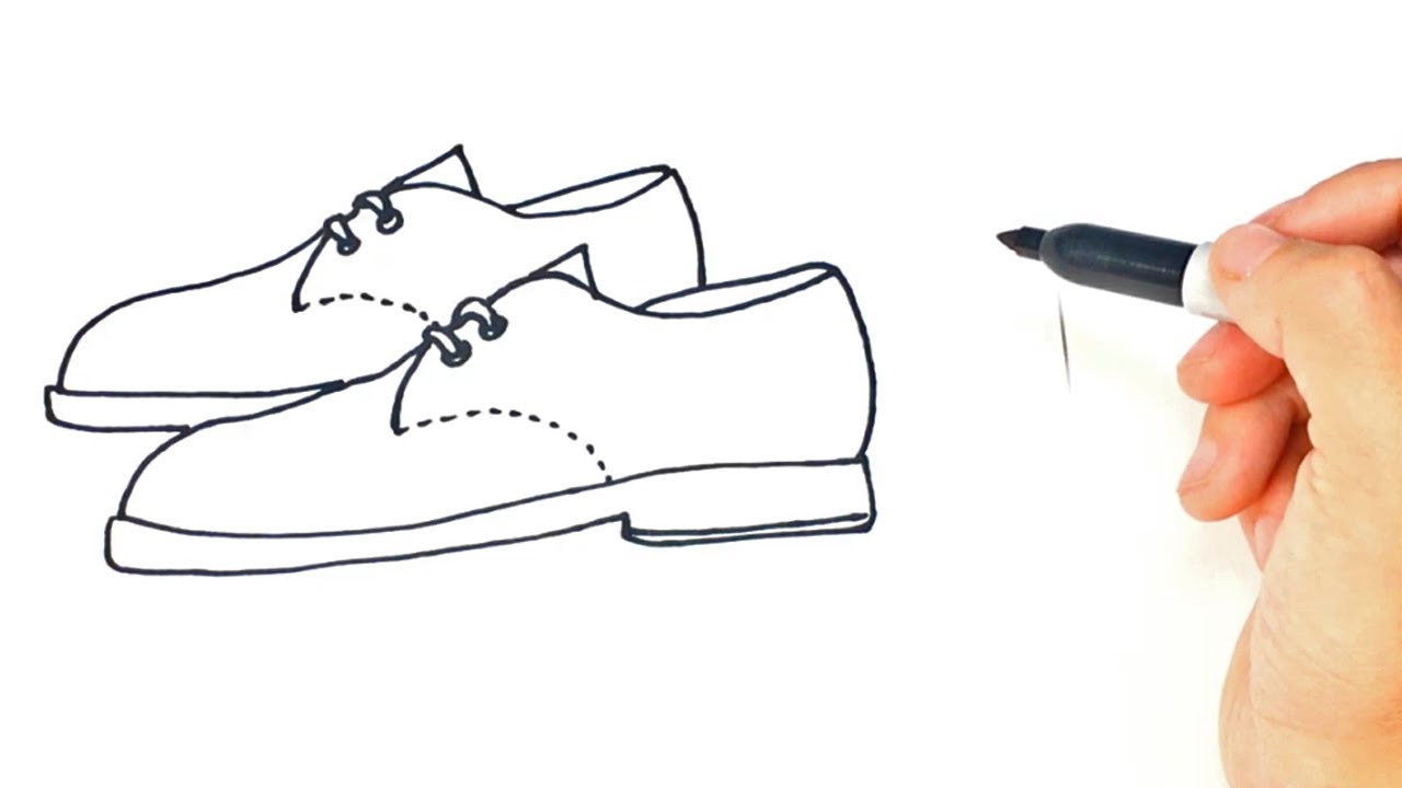 Cómo dibujar un Zapatos paso a paso  Dibujo fácil de Zapatos, dibujos de Zapatos, como dibujar Zapatos paso a paso