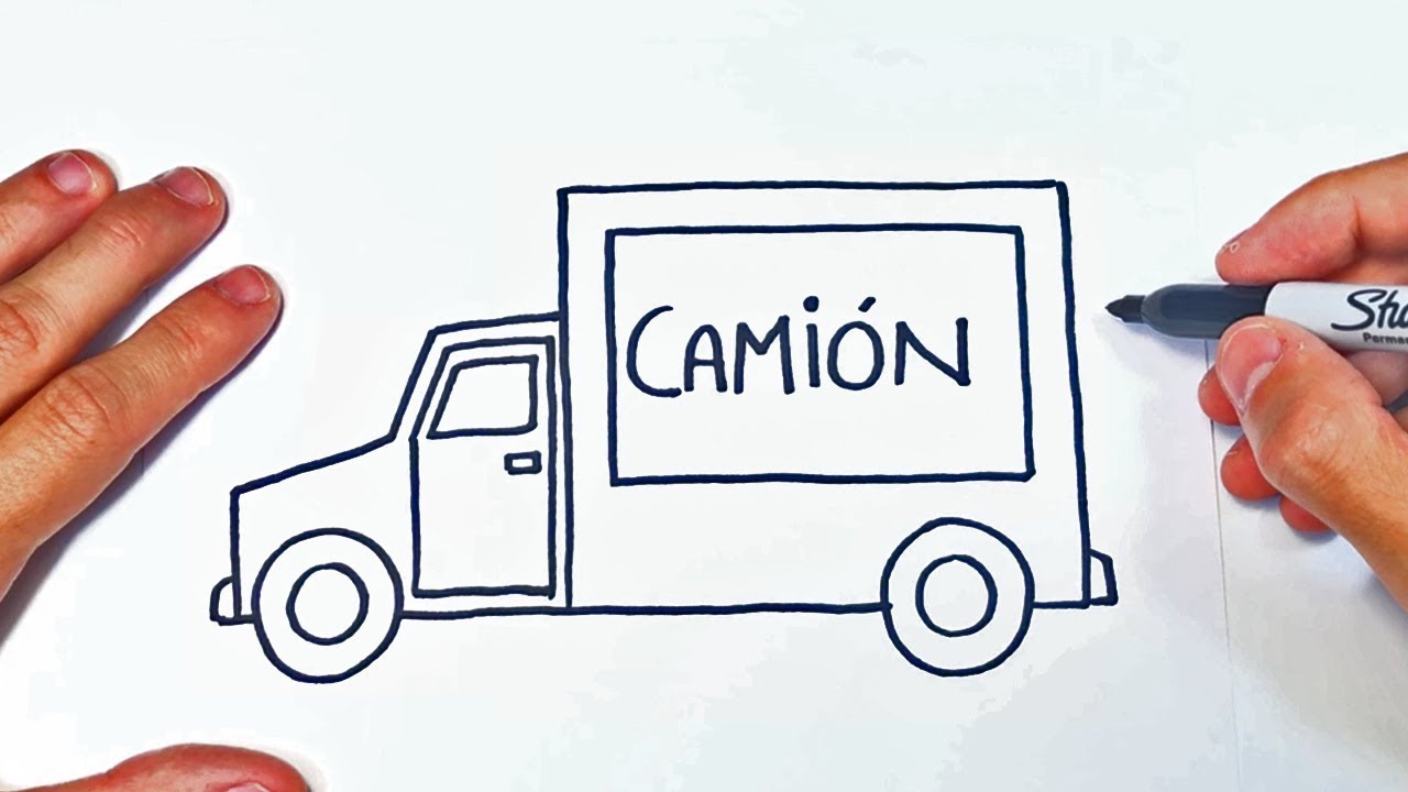 Cómo dibujar un Camion Paso a Paso  Dibujo de Camion, dibujos de Un Camión, como dibujar Un Camión paso a paso