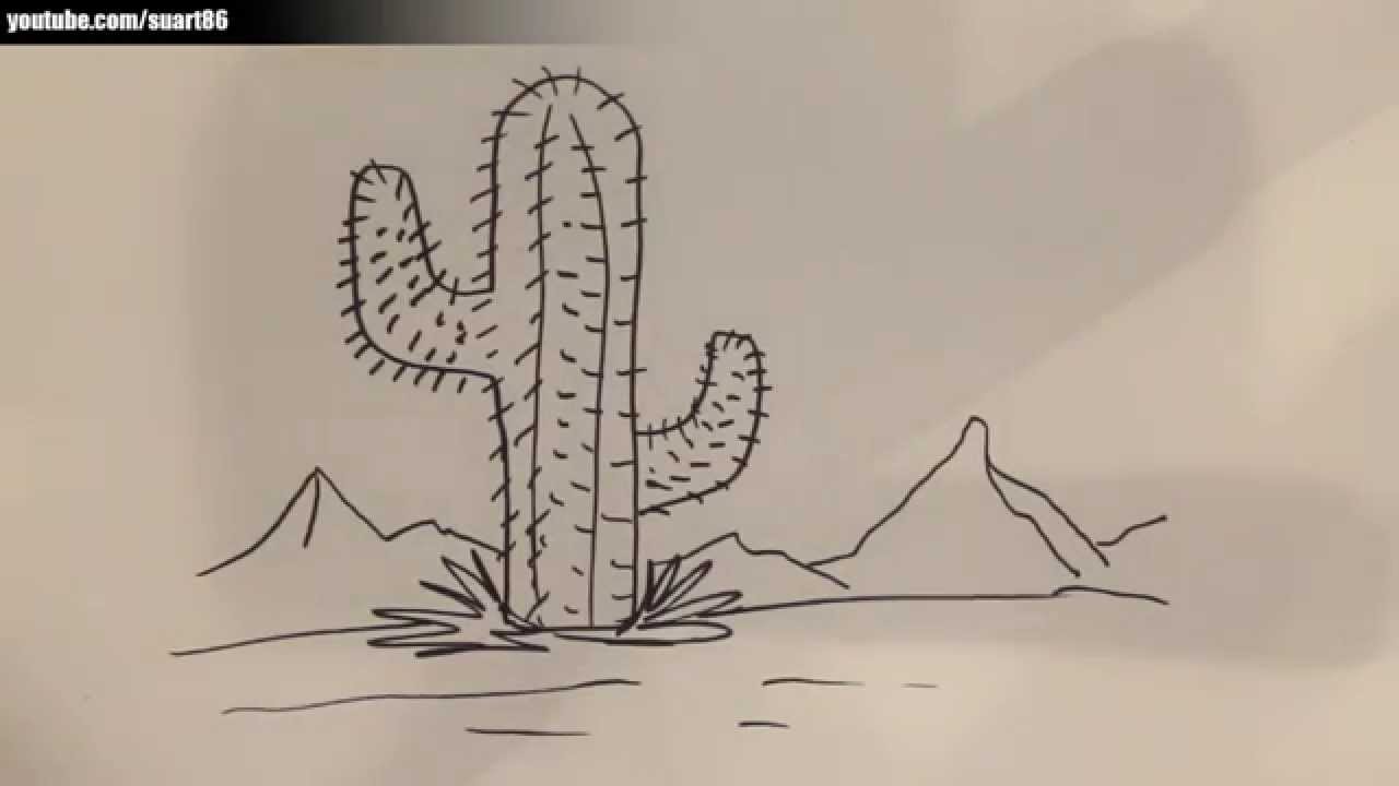 Como dibujar un cactus, dibujos de Un Cactus, como dibujar Un Cactus paso a paso