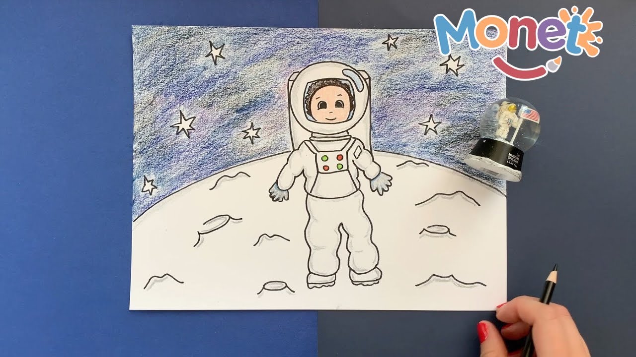 Cómo dibujar un ASTRONAUTA!!  Super fácil!, dibujos de Un Astronauta, como dibujar Un Astronauta paso a paso