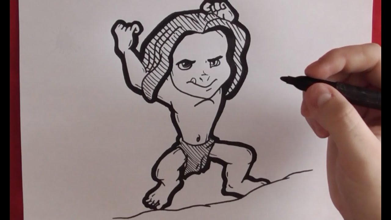 Como Dibujar a Tarzan - How to Draw Tarzan, dibujos de Tarzan, como dibujar Tarzan paso a paso