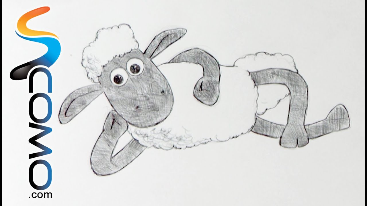 Dibujar a la La oveja Shaun, dibujos de Shaun, como dibujar Shaun paso a paso