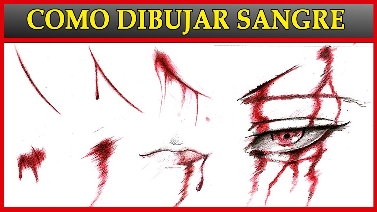 TUTORIAL: Como dibujar SANGRE  How to draw blood  Esteban Arts, dibujos de Sangre, como dibujar Sangre paso a paso