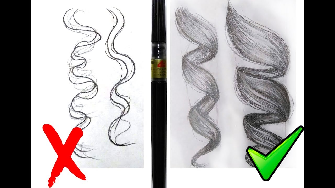 Qué hacer y No hacer al dibujar cabello Ondulado! Super fácil!, dibujos de Rizos, como dibujar Rizos paso a paso